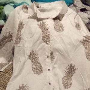 Pineapples dress shirt